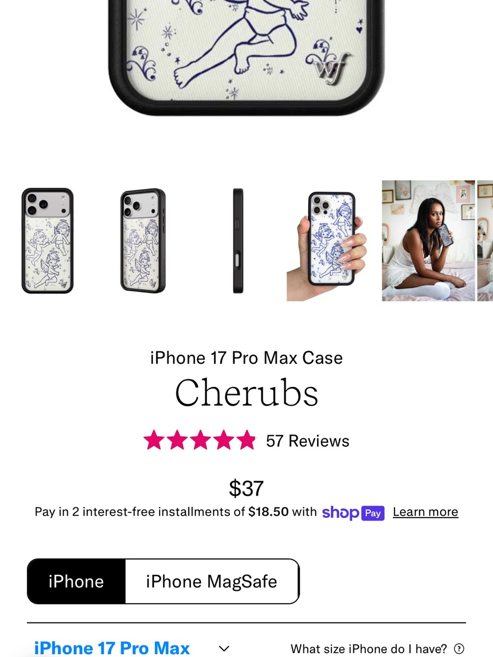 Wildflower Cherubs Case IPhone 17 Pro Max - Picture 2 of 2